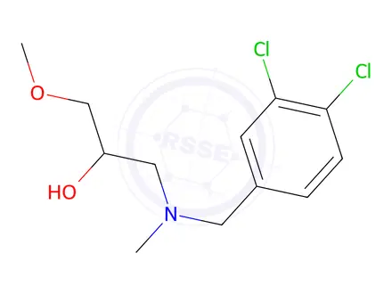 Chemical structure of 1-((3,4-Dichlorobenzyl)(methyl)amino)-3-methoxypropan-2-ol