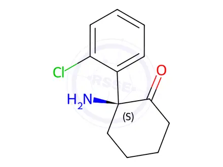 Chemical structure of (R)-Norketamine Hydrochloride