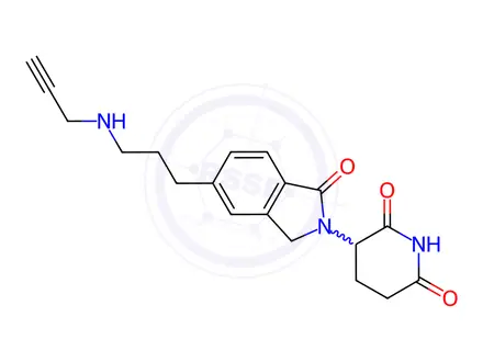 Chemical structure of 3-[1-oxo-5-[3-(prop-2-ynylamino)propyl]isoindolin-2-yl]piperidine-2,6-dione
