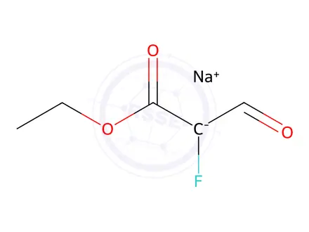 Chemical structure of sodium (Z)-3-ethoxy-2-fluoro-3-oxoprop-1-en-1-olate