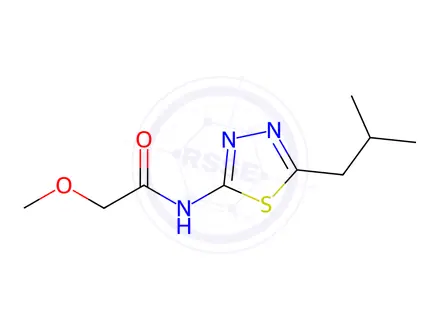 Chemical structure of n-(5-Isobutyl-1,3,4-thiadiazol-2-yl)-2-methoxyacetamide