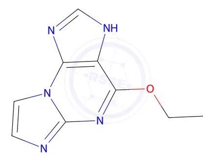 Chemical structure of 1H-Imidazo[2,1-b]purine,4-ethoxy-(9CI)