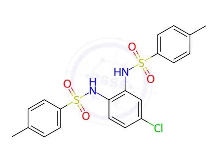 Chemical structure of N,N’-(4-Chloro-1,2-phenylene)bis(4-methylbenzenesulfonamide)