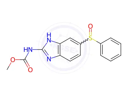 Chemical structure of Oxfendazole in methanol