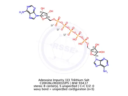 Chemical structure of Adenosine Impurity 113 Trilithium Salt