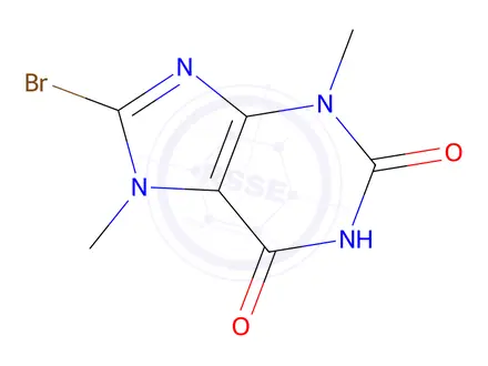 Chemical structure of 8-Bromo-3,7-dimethyl-3,7-dihydro-1h-purine-2,6-dione