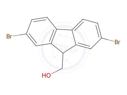 Chemical structure of (2,7-Dibromo-9H-fluoren-9-yl)methanol