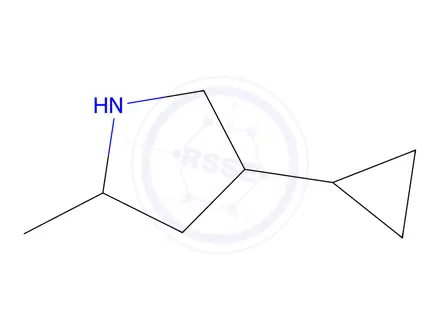 Chemical structure of 4-cyclopropyl-2-methylpyrrolidine