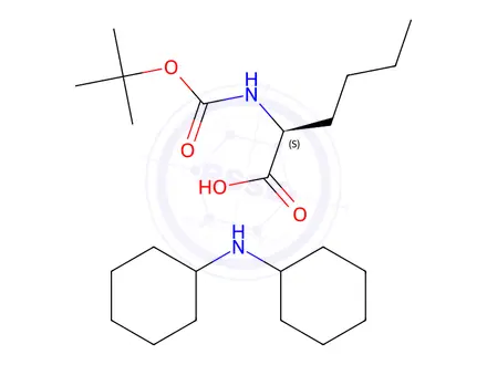 Chemical structure of Boc-Nle-OH.DCHA