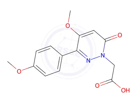 Chemical structure of 2-(4-Methoxy-3-(4-methoxyphenyl)-6-oxopyridazin-1(6H)-yl)acetic acid