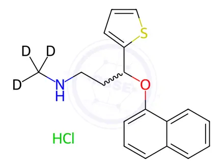 Chemical structure of rac-Duloxetine-[D3] Hydrochloride