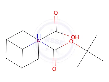 Chemical structure of 6-((Tert-butoxycarbonyl)amino)bicyclo[3.1.1]Heptane-3-carboxylic acid