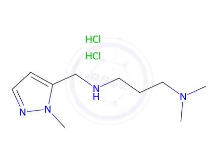 Chemical structure of N,N-dimethyl-N'-[(1-methyl-1H-pyrazol-5-yl)methyl]propane-1,3-diamine