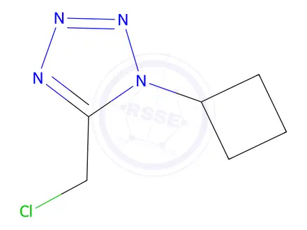 Chemical structure of 5-(chloromethyl)-1-cyclobutyl-1H-1,2,3,4-tetrazole