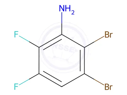 Chemical structure of 2,3-Dibromo-5,6-difluoroaniline