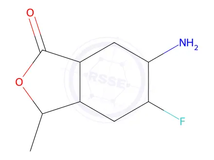 Chemical structure of 6-amino-5-fluoro-3-methyl-3H-isobenzofuran-1-one