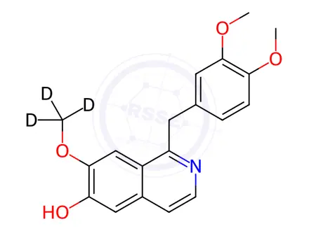 Chemical structure of 6-Demethyl Papaverine-d3