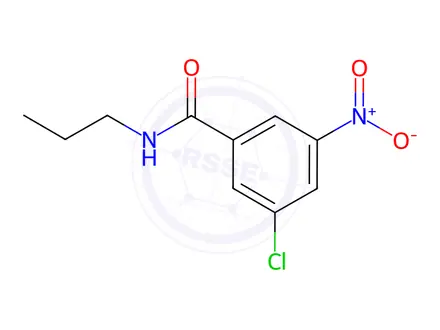 Chemical structure of Benzamide, 3-chloro-5-nitro-N-propyl-
