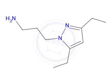 Chemical structure of 3-(3,5-diethyl-1h-pyrazol-1-yl)propan-1-amine
