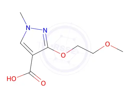 Chemical structure of 3-(2-Methoxyethoxy)-1-methyl-1H-pyrazole-4-carboxylic acid
