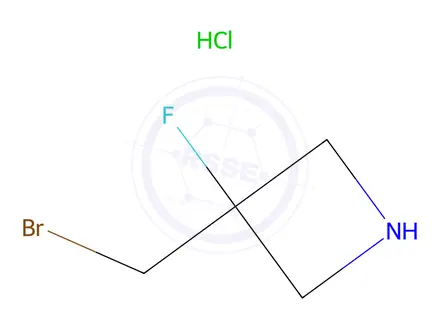 Chemical structure of 3-(Bromomethyl)-3-fluoroazetidine hydrochloride
