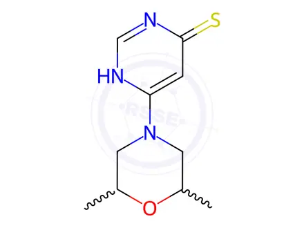 Chemical structure of 6-(2,6-Dimethylmorpholin-4-yl)pyrimidine-4-thiol