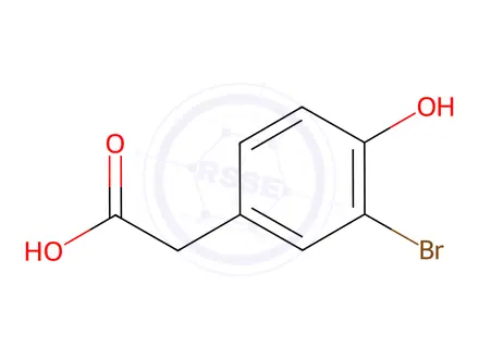 Chemical structure of 3-Bromo-4-hydroxyphenylacetic acid