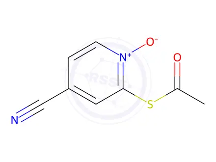 Chemical structure of Ethanethioic Acid S-(4-Cyano-1-oxido-2-pyridinyl) Ester