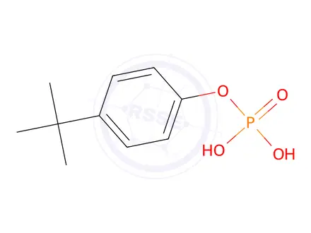 Chemical structure of p-tert-butylphenyl dihydrogen phosphate