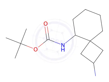 Chemical structure of Tert-butyl (2-aminospiro[3.5]Nonan-5-yl)carbamate