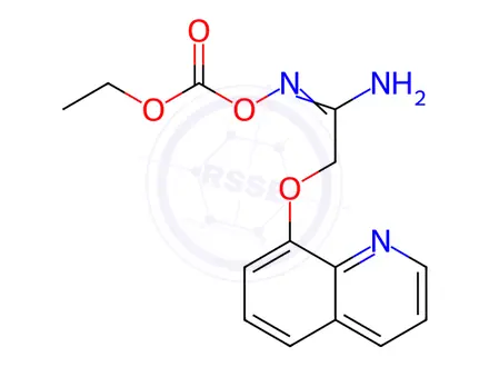 Chemical structure of N-((Ethoxycarbonyl)oxy)-2-(quinolin-8-yloxy)acetimidamide
