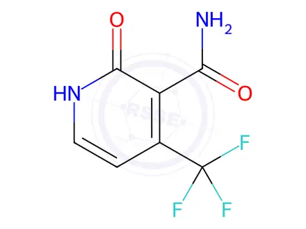 Chemical structure of 2-Oxo-4-(trifluoromethyl)-1,2-dihydropyridine-3-carboxamide