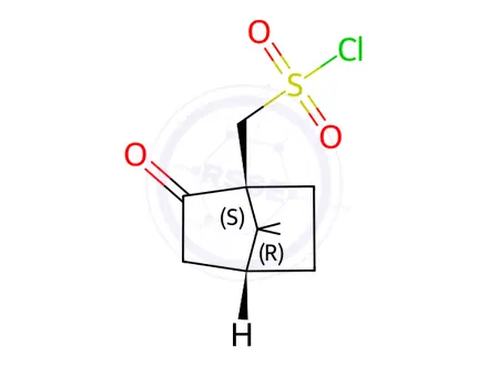 Chemical structure of (1S)-(+)-10-Camphorsulfonyl Chloride