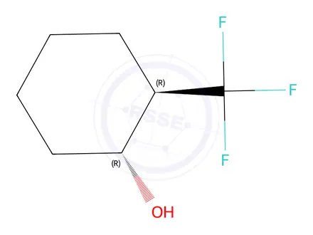 Chemical structure of (1R,2R)-2-(trifluoromethyl)cyclohexan-1-ol
