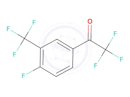 Chemical structure of 2,2,2-trifluoro-1-[4-fluoro-3-(trifluoromethyl)phenyl]ethanone