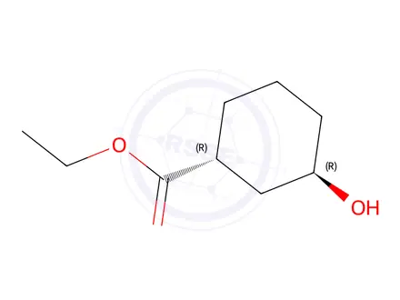 Chemical structure of Ethyl (1R,3R)-3-hydroxycyclohexane-1-carboxylate