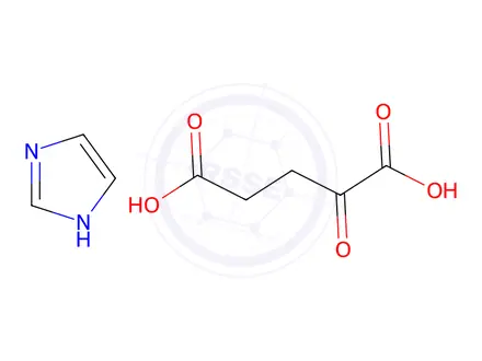 Chemical structure of 2-oxoglutaric acid, compound with 1H-imidazole (1:1)