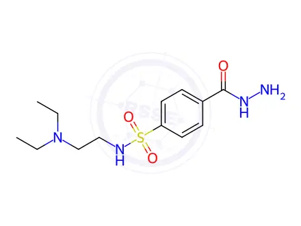 Chemical structure of n-[2-(diethylamino)ethyl]-4-(hydrazinecarbonyl)benzene-1-sulfonamide
