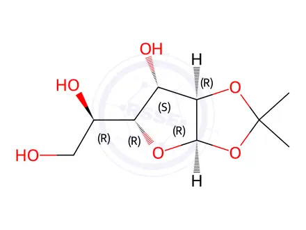 Chemical structure of 1,2-O-Isopropylidene-D-glucofuranose