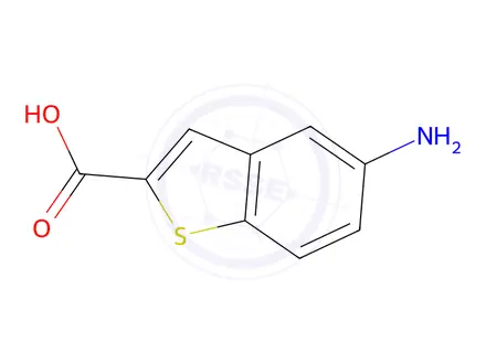 Chemical structure of 5-amino-1-benzothiophene-2-carboxylic Acid