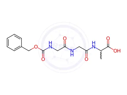 Chemical structure of Z-Gly-Gly-Ala-OH