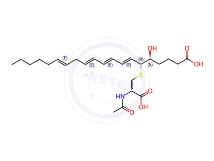 Chemical structure of N-Acetyl-Leukotriene E4