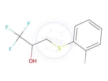 Chemical structure of 3-[(2-Bromophenyl)sulfanyl]-1,1,1-trifluoro-2-propanol