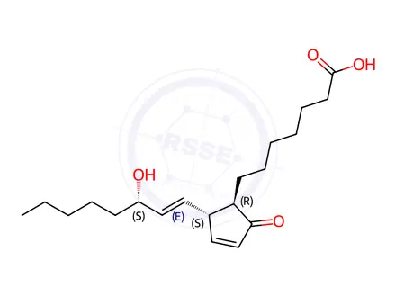 Chemical structure of Alprostadil (Prostaglandin E1) EP Impurity A