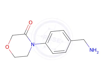 Chemical structure of 4-[4-(Aminomethyl)phenyl]morpholin-3-one
