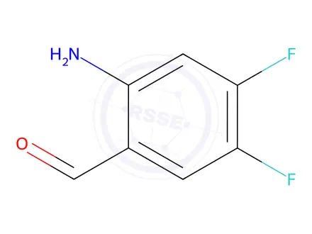 Chemical structure of Benzaldehyde, 2-amino-4,5-difluoro-(9CI)