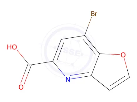 Chemical structure of 7-bromofuro[3,2-b]pyridine-5-carboxylic acid
