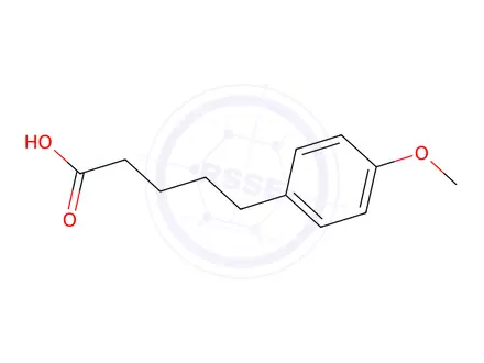 Chemical structure of 5-(4-Methoxyphenyl)pentanoic acid