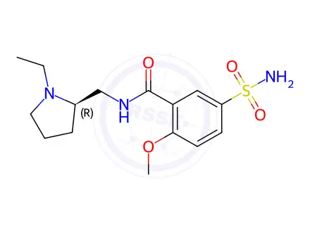 Chemical structure of Sulpiride Impurity 40 (D-Sulpiride)