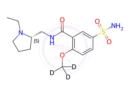 Chemical structure of (S)-(-)-Sulpiride-[D3]
